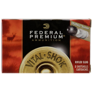 FEDERAL Pb127lrs Premium Vital-shok Truball 12 Gauge 2.75 Rifled Slug 1 Oz Slug Shot 5 Bx/ 50 Cs
