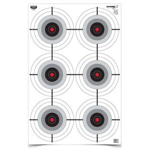 Birchwood Casey 37037 EZE-Scorer Multiple Bull's-Eye Bullseye Paper Target 23 x 35 5 Per Pack