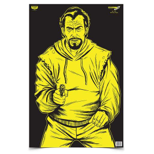 Birchwood Casey 37035 EZE-Scorer Bad Guy Bad Guy Silhouette Paper Target 23 x 35 5 Per Pack