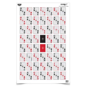 Birchwood Casey 37026 EZE-Scorer 52-Card Shoot-Up Paper 23 x 35 52 Playing Cards 5 Pack