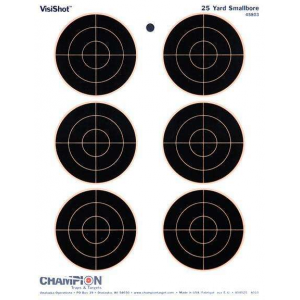 Champion Targets 45803 VisiShot  Bullseye Hanging Paper Target 8.50 x 11 10 Per Pack
