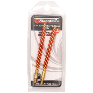 Kleen-Bore Rifle Red Nylon Bore Brush 2-Pack .22 .223/5.56