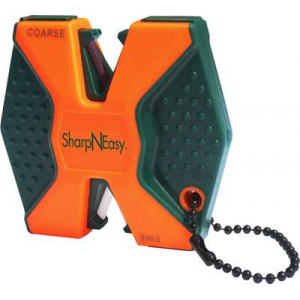 Accusharp 336C SharpNEasy 2-Step Fine, Coarse Ceramic Sharpener Plastic Handle Black/Orange