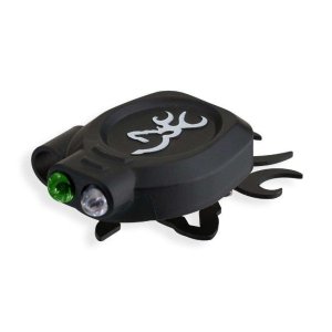 Browning Buck Mark Cap Light 6-13 Lumens Green/White LED Aluminum Black CR2016 Lithium