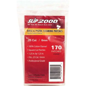 SLIP 2000 CLEANING PATCHES 1.25 SQUARE 25CAL/6MM 170-BAG