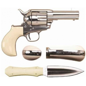 Cimarron Doc Holliday Thunderer Combo 45 Colt 35 Barrel Nickle  Ivory Revolver