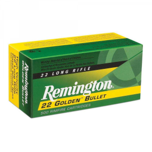 REMINGTON Ammunition 1522 Golden Bullet 22 Lr 40 Gr Plated Lead Round Nose 50 Bx/ 100 Cs