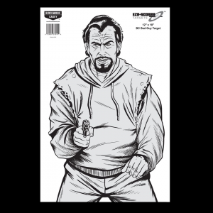 Birchwood Casey 37205 EZE-Scorer Bad Guy Bad Guy Silhouette Paper Target 12 x 18 10 Per Pack