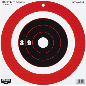 Birchwood Casey 37211 Rigid Bull's-Eye DH Bullseye Tagboard Target 12 x 12 10 Per Pack