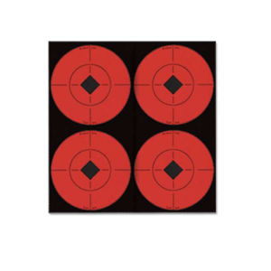 Birchwood Casey 33903 Target Spots  Self-Adhesive Paper 3 Bullseye Black Target Paper w/Orange Target 4 Per Page, 10 Pages Per Pack