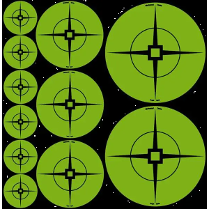 Birchwood Casey 33938 Target Spots  Self-Adhesive Paper Crosshair Black Target Paper w/Green Target 60-1/30-2/20-3