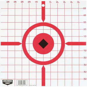 Birchwood Casey 37210 Rigid Sight-In 12 Crosshair Hanging Tagboard Target White Target Board w/Orange & Black Target 10 Per Pack