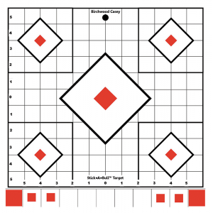 Birchwood Casey 33922 Stick-A-Bull Sight-In Self-Adhesive Paper 12 5-Diamond White 5 Pack
