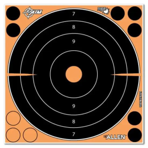 Allen EZ Aim Splash Self-Adhesive Paper Targets 8x8 Orange Bullseye 6-Pack