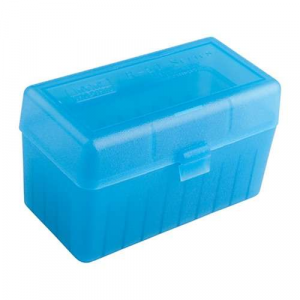 MTM RLLD5024 Case-Gard R-50 50rd Rifle Ammo Box Lg 3.85 Max OAL Poly Blue