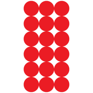Pro-Shot SplatterShot Repair Pasters 1 Self-Adhesive Red 432 Per Sheet
