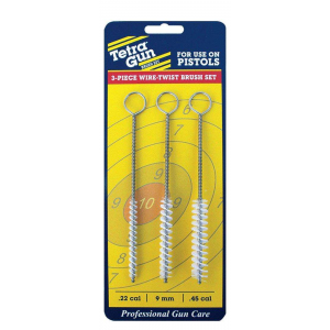 Tetra 1521I Wire-Twist Brush Set  9mm,22 Cal,45 Cal Handgun 3 Per Pack