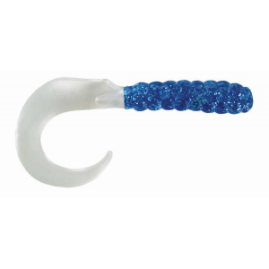 BB 2 CURL TAIL GRUB BL PEARL 10PK