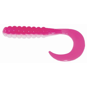 BB 2 CURL TAIL GRUB PNK/WHITE 10PK