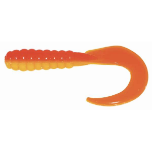 BB 2 CURL TAIL GRUB ORNG/YEL 10PK