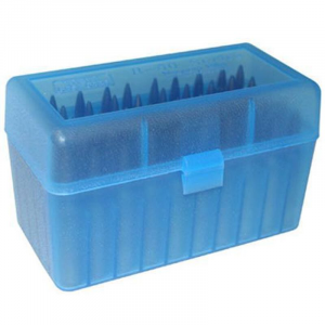 MTM RS5024 Case-Gard R-50 Multi-Caliber 50rd Clear Blue Small