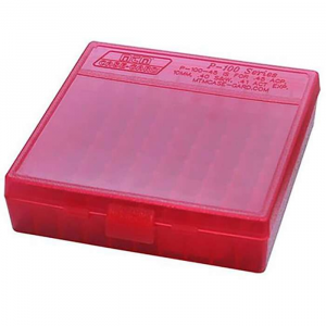 MTM P1004429 Case-Gard P-100 44 Spl,44 Mag,45 Colt (LC) 100rd Clear Red