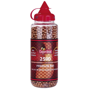 Crosman 747 Copperhead BBs .177 BB Copper-Coated Steel 2500 Per Bottle