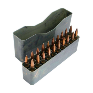 MTM AMMO BOX LARGE RIFLE 20 ROUNDS SLIP TOP CLEAR GREEN