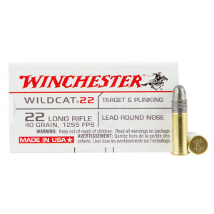 Winchester Ammo WW22LR USA Wildcat 22 22 LR 40 gr Lead Round Nose (LRN) 50rd BOX