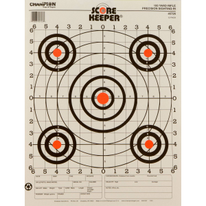 Champion Targets 45726 Scorekeeper 100yd Sight-In Bullseye Hanging Paper Target 14 x 18 12 Per Pack