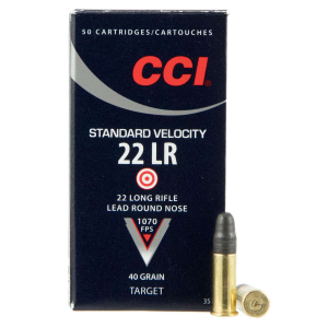 CCI 0035 Standard Velocity 22 Lr 40 Gr Lead Round Nose (lrn) 50 Rd Box