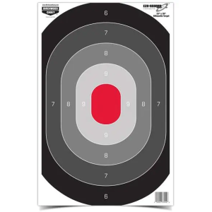 Birchwood Casey Eze-Scorer 23 X 35 Silhouette Oval Red, Gray and Black