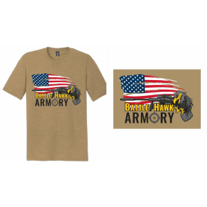 Battlehawk Armory The District Tri-Blend BattleHawk Armory T-Shirt - Tan USA FLAG - XL - $29.99 at BattleHawk Armory
