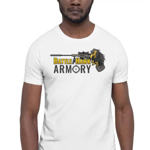 The District Tri-Blend BattleHawk Armory T-Shirt - White - Small - Battlehawk Armory