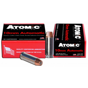 ATOMIC 00457 Pistol 10mm Auto 180 Gr Bonded Match Hollow Point 20 Bx/ 10 Cs