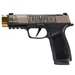 SIG P365 Xmacro Tacops 9mm 3.7 (4)17rd Stl Mags-trump Slide Gold Thrdls Bl
