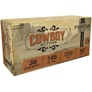 FIOCCHI Amo 38 S&w Short 145gr Fmj 50-rd ( 20 Boxes Per Case )