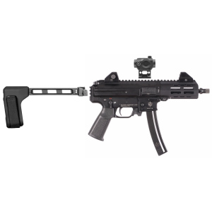 8101620503511 MAC 12755001 Ix 9mm Luger 30+1 6.50 Threaded Barrel, Picatinny Rail Receiver & Rear, Black Polymer Grip Pistol W/ Brace & Red Dot 8101620503511 8101620503511