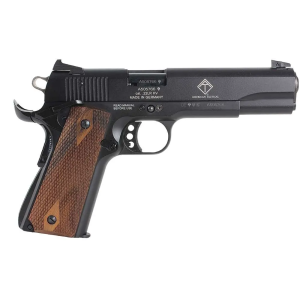 GSG GSG2210M1911CA GSG 1911 CA Compliant 22 LR 5 101 Black Hardcoat Anodized Walnut Grip