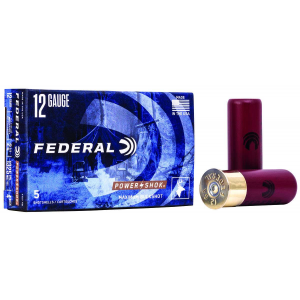FEDERAL F1274b Power-shok 12 Gauge 2.75 27 Pellets 4 Buck Shot 5 Bx/ 50 Cs