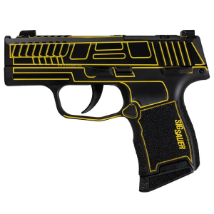 P365 9MM 3.1 STRKR XRAY3 2 MAGS MANL SAFT-Orca Cut Chunk Brl Blk-Yellow Lsr