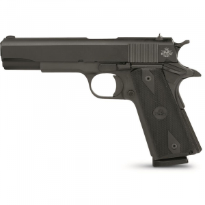 ROCK Island Armory Gi Standard Fs 1911 Semi Auto Handgun 9mm Luger 5 Barrel 9 Round Wood Grip Parkerized Black Finish Pistol