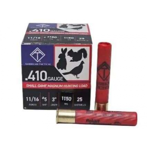 ATI .410ga 3 Hunting Load Shotgun Shells - #5 | 11/16 Oz. | 1150 Fps | 1 Case (10 Boxes/250rds)