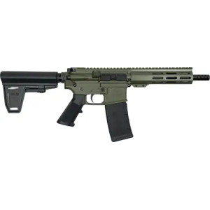 GLFA AR15 PISTOL WBRACE 223 WYLDE 75 NITRIDE OD GREEN