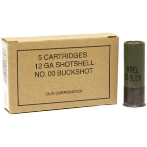 WINCHESTER Ammo Q1544 Military Grade 12 Gauge 2.75 9 Pellets 00 Buck Shot 5 Bx/ 50 Cs