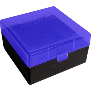 Berry's 87439 Ammo Box  Blue/Black Polypropylene 100rd
