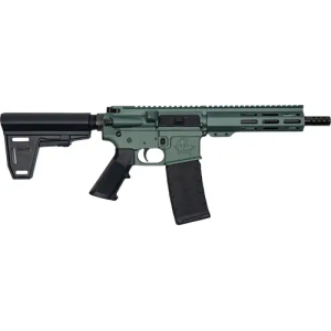 GLFA AR15 PISTOL WBRACE 223 WYLDE 75 NIT CHARCOAL GREEN