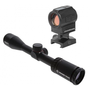 Holosun SCRS Solar Charging Rifle Sight GR MRS Green Multi-Reticle Sight Black w/ Crimson Trace 3-9 RifleScope