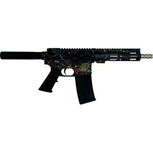 GLFA AR15 PISTOL .223 WYLDE 7.5 S/S BBL SPLATTER BLACK