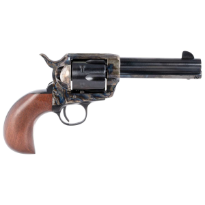 Taylors and Company OG1415 1873 Cattleman Birdshead 45 Colt (LC) 6 Round 4.75 Blued Case Hardened Frame Walnut Grip